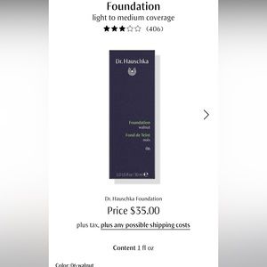 Dr. Hauschka foundation in walnut. New in‎ box . Retail 35